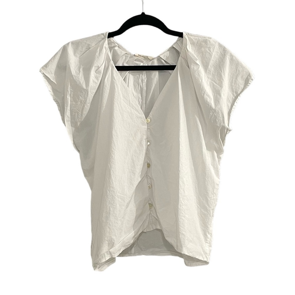 Lightweight White Button-Front Women's Blouse